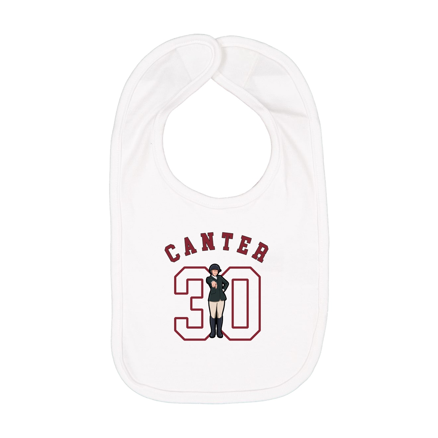Infant Bib — Shirsey Arch in White
