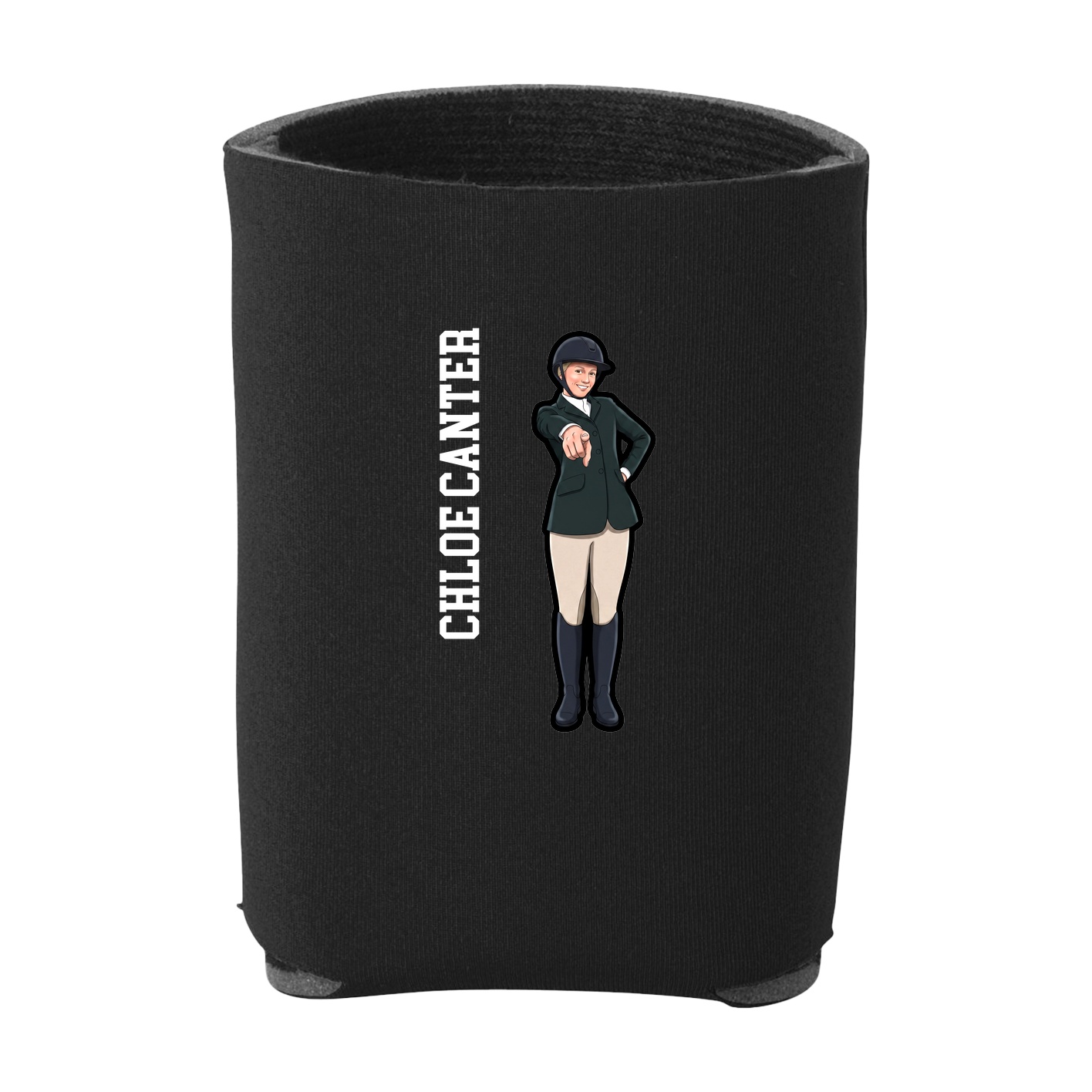 Can Holder — Name Vertical in Black