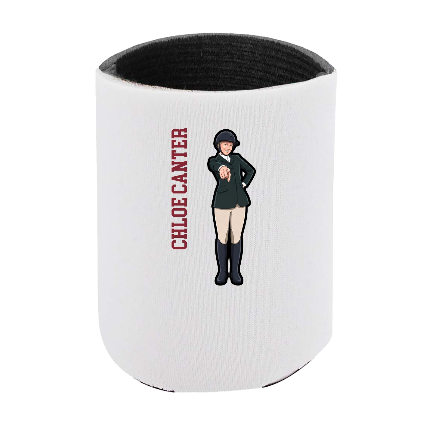 Can Holder — Name Vertical in White