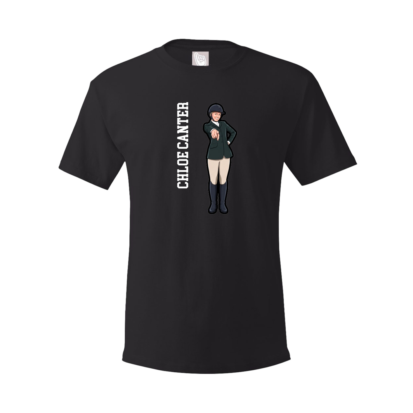 Youth Tee — Name Vertical in Black