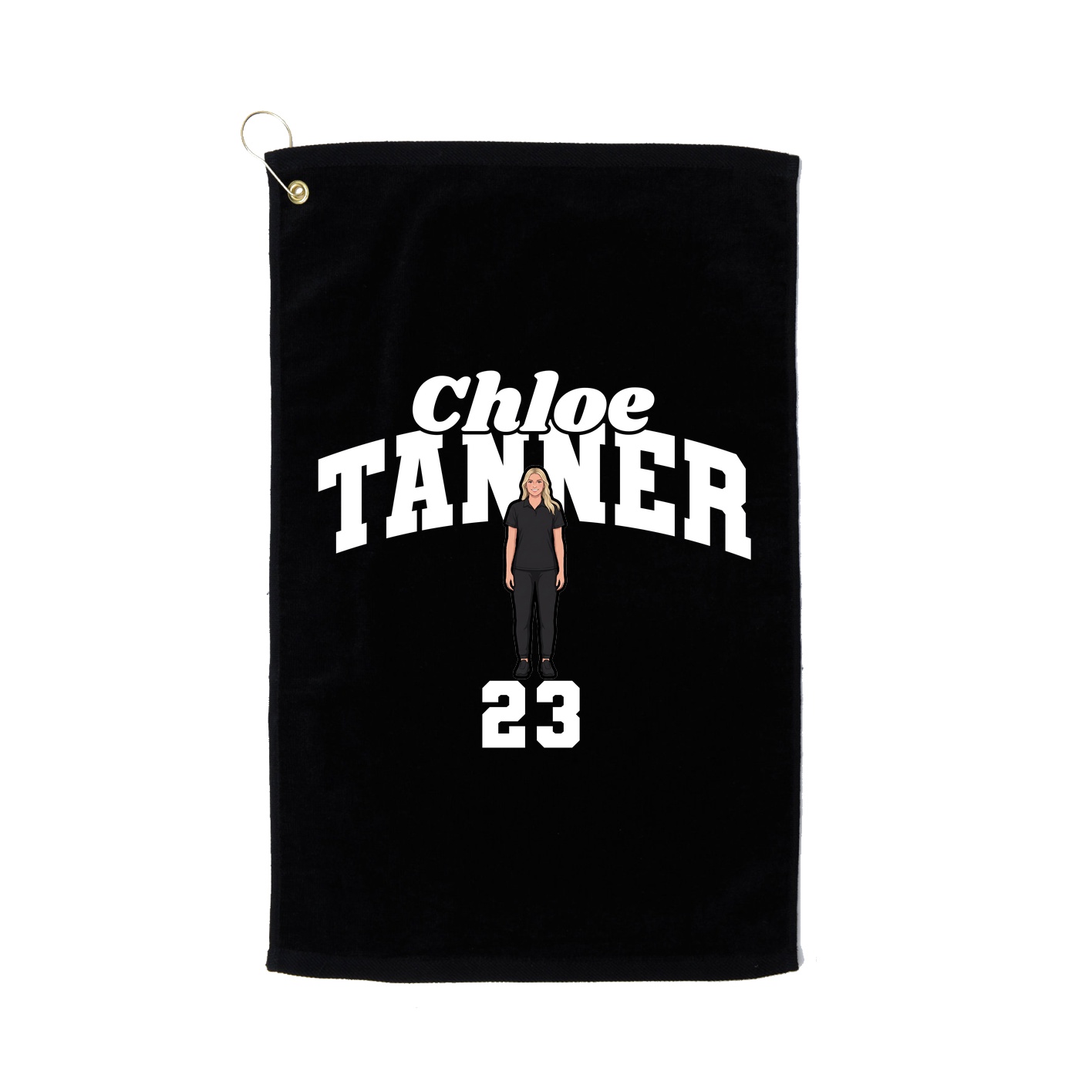 Golf Towel — Signature Arch in Black