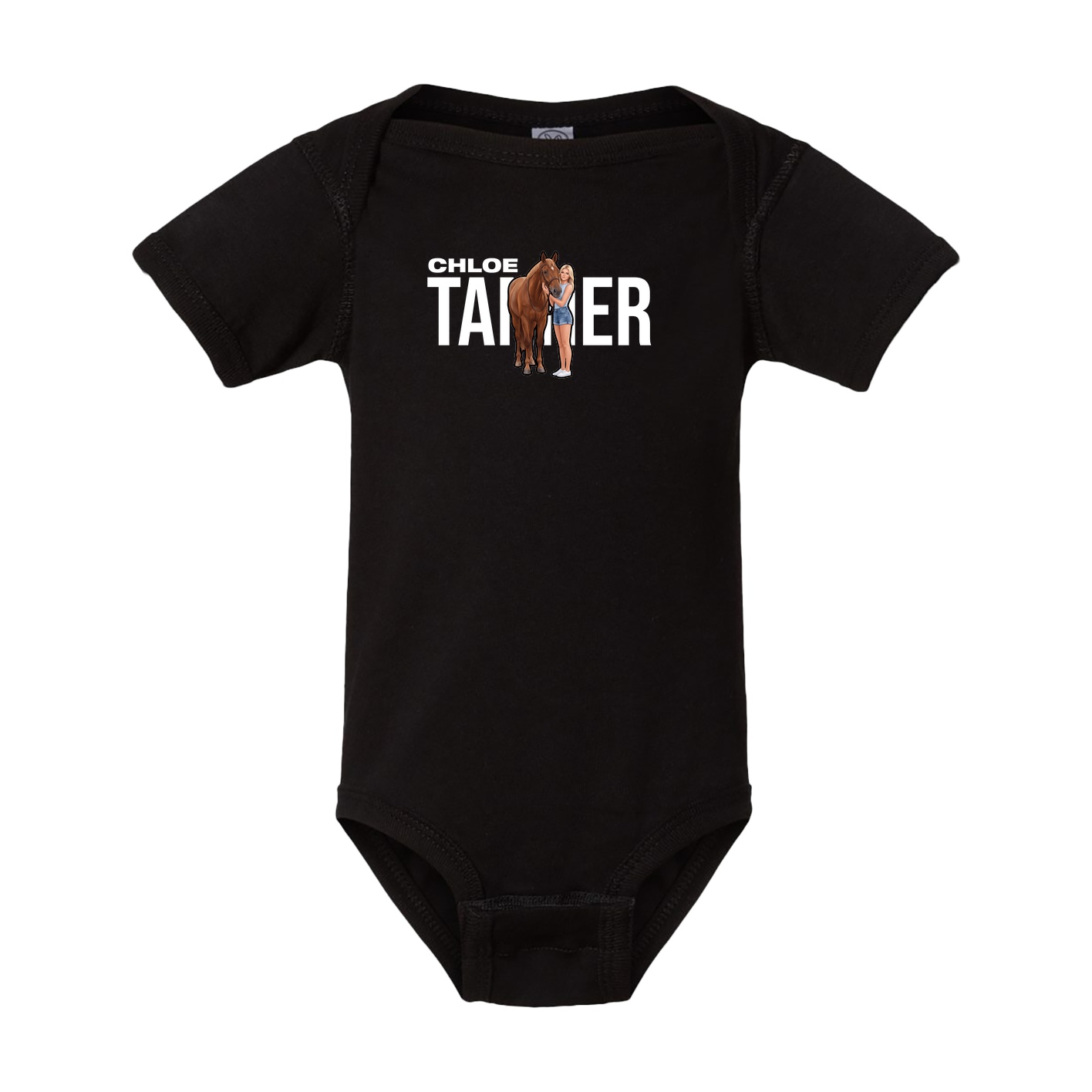 Baby Onesie — Player Name in Black