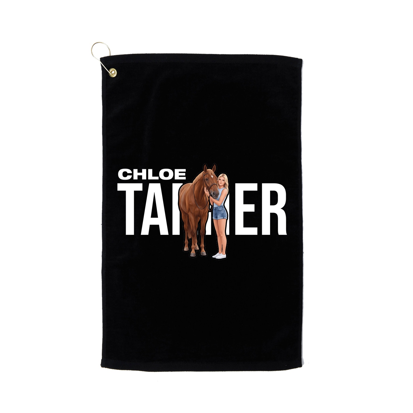 Golf Towel — Player Name in Black