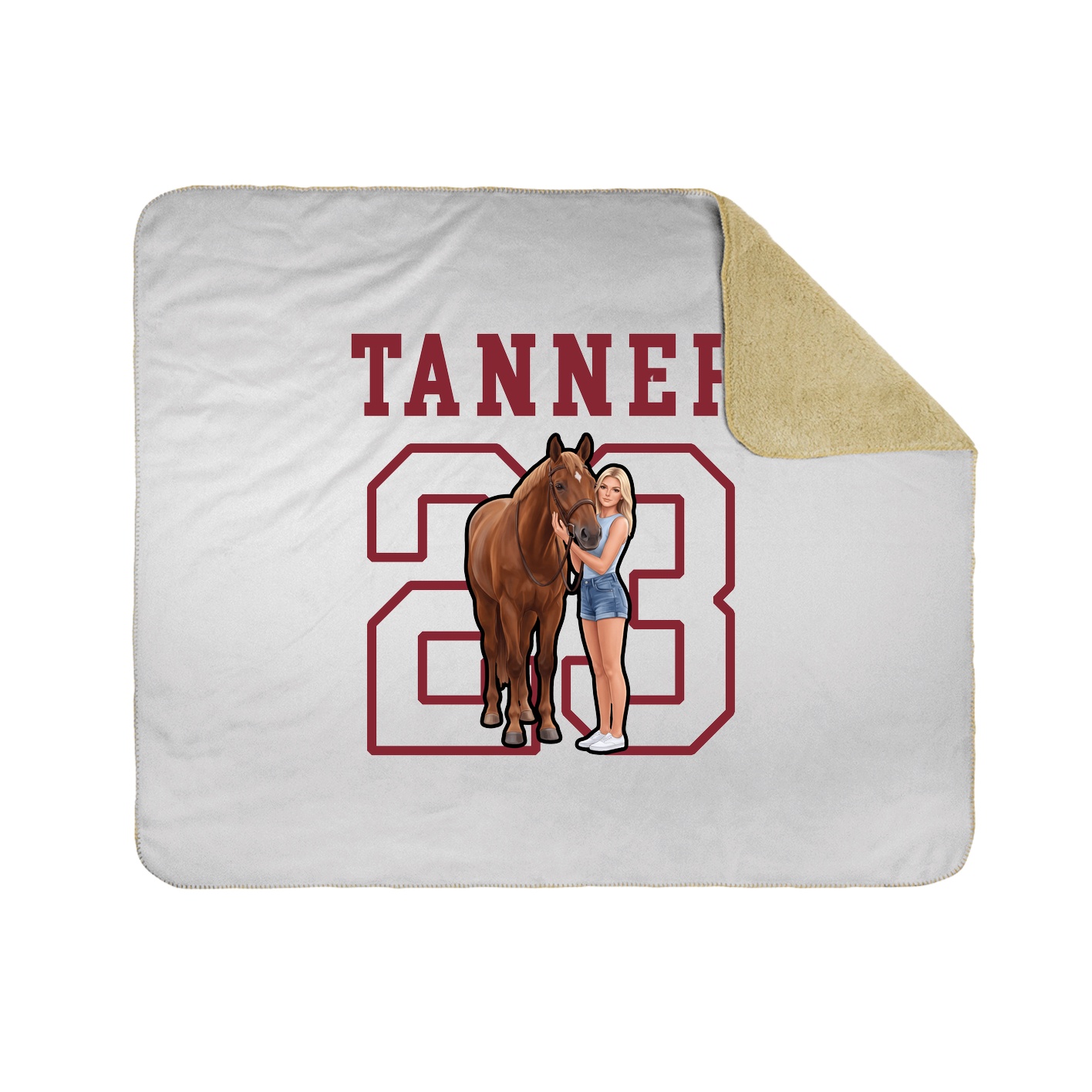 Throw Blanket — Shirsey in White