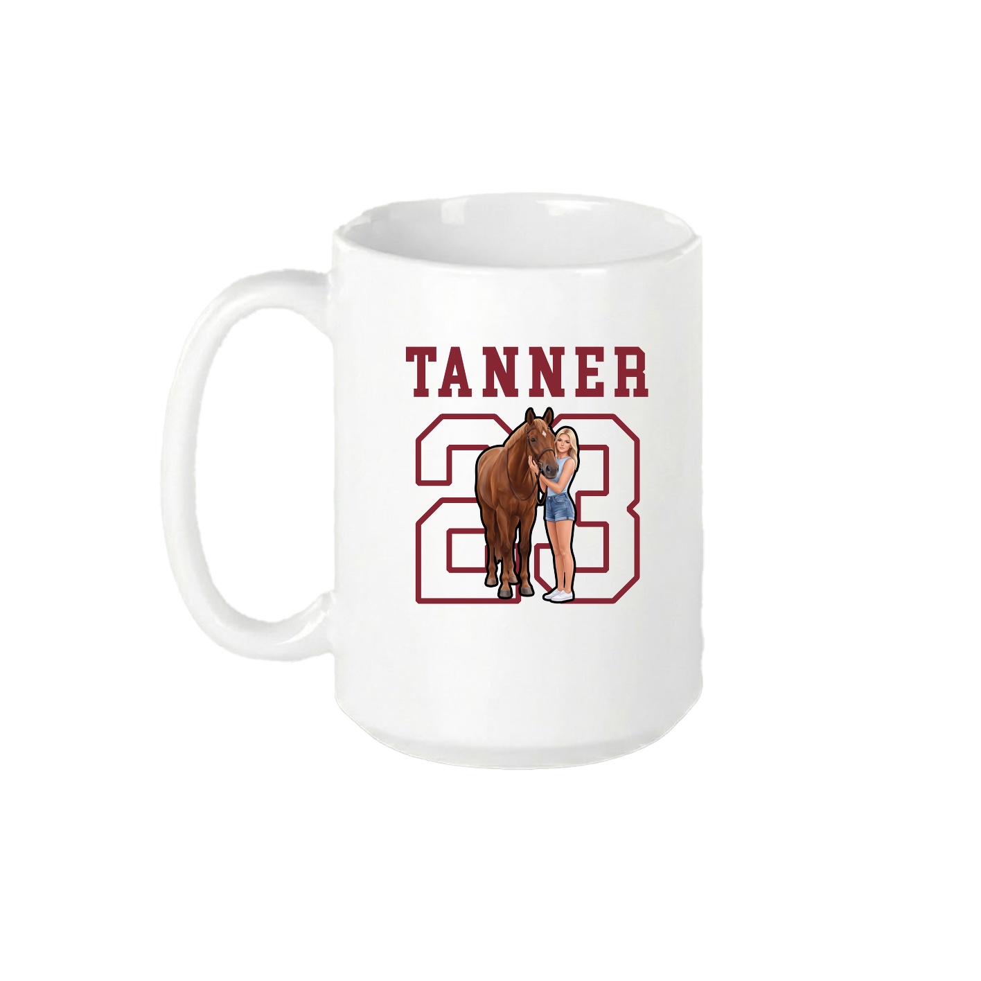 15oz Coffee Mug — Shirsey in White