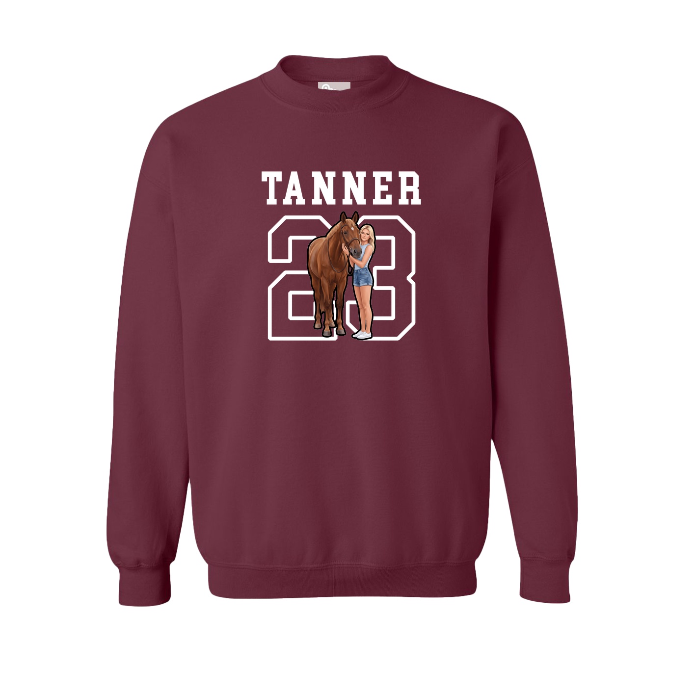 Fleece Crew — Shirsey in Maroon