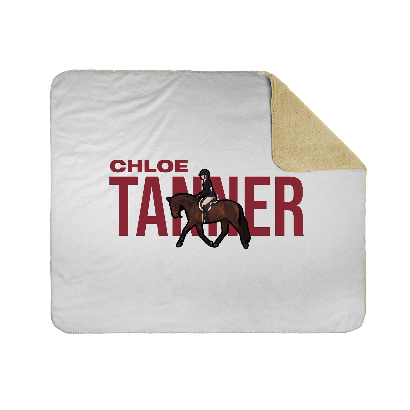 Throw Blanket — Player Name in White
