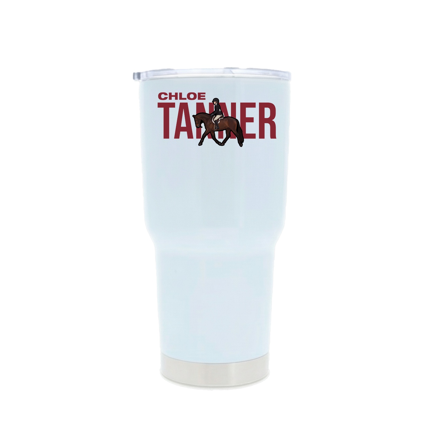 30oz Stainless Steel Tumbler — Player Name in White