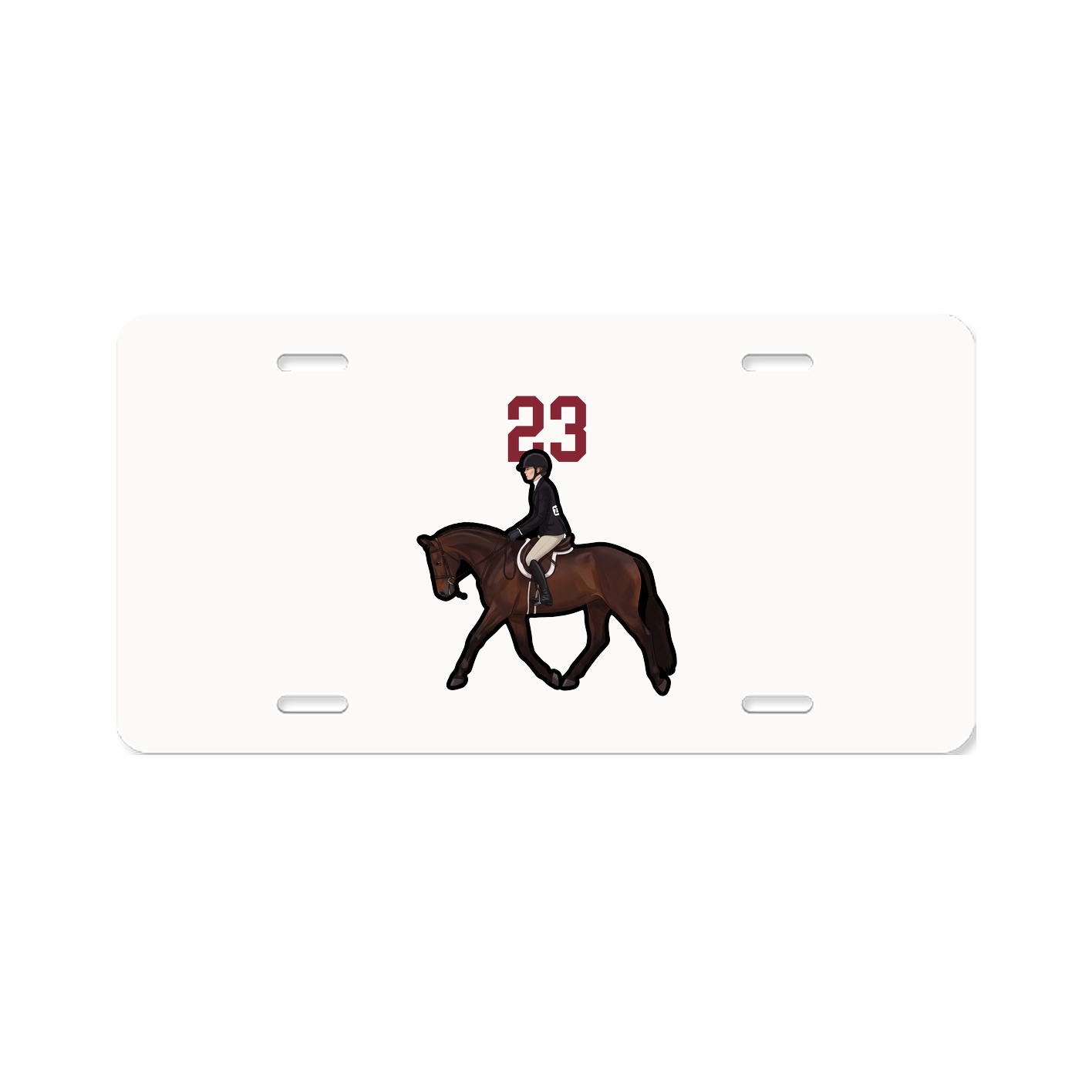 License Plate — Number Top in Classic