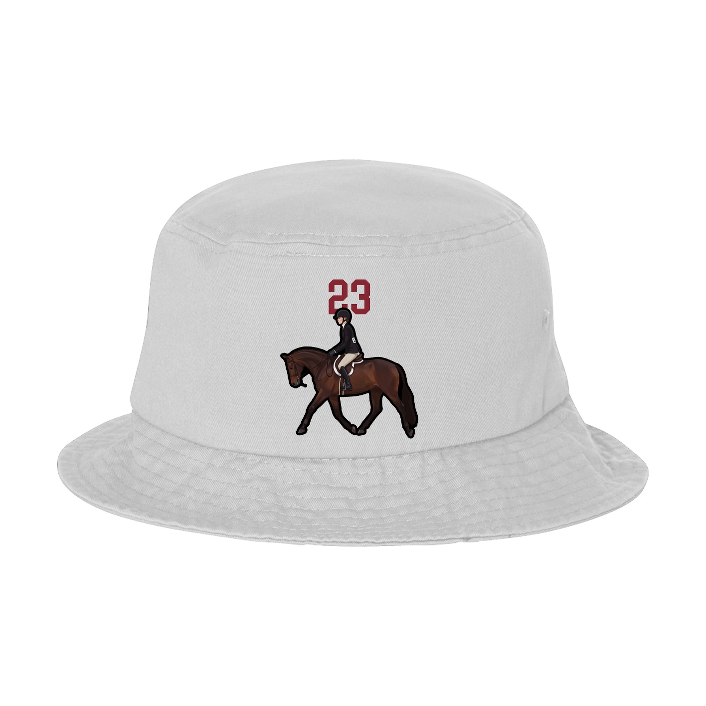 Bucket Cap — Number Top in White