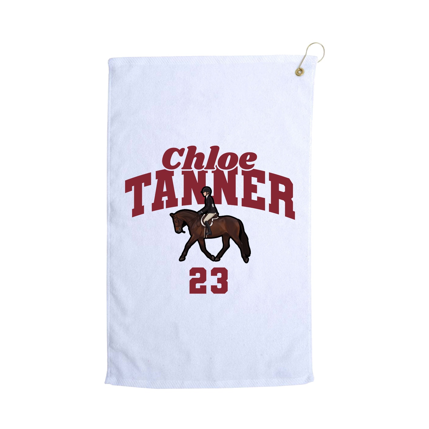 Golf Towel — Signature Arch in White