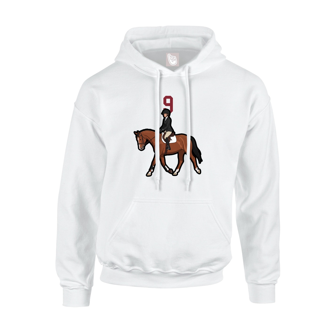 Hoodie — Number Top in White