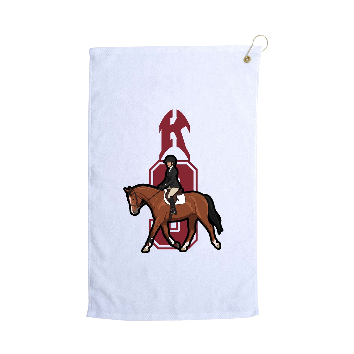 Golf Towel — Number in White