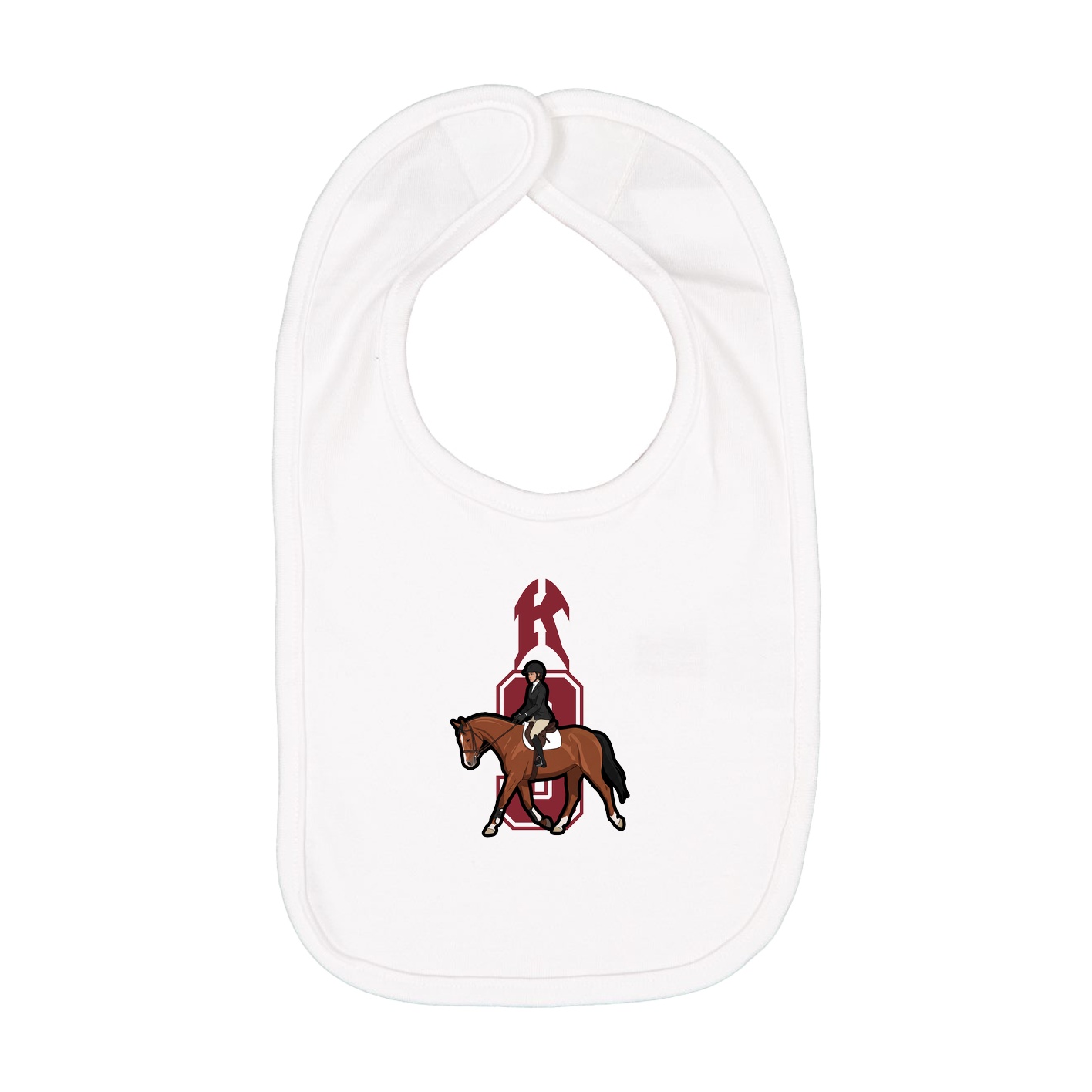 Infant Bib — Number in White