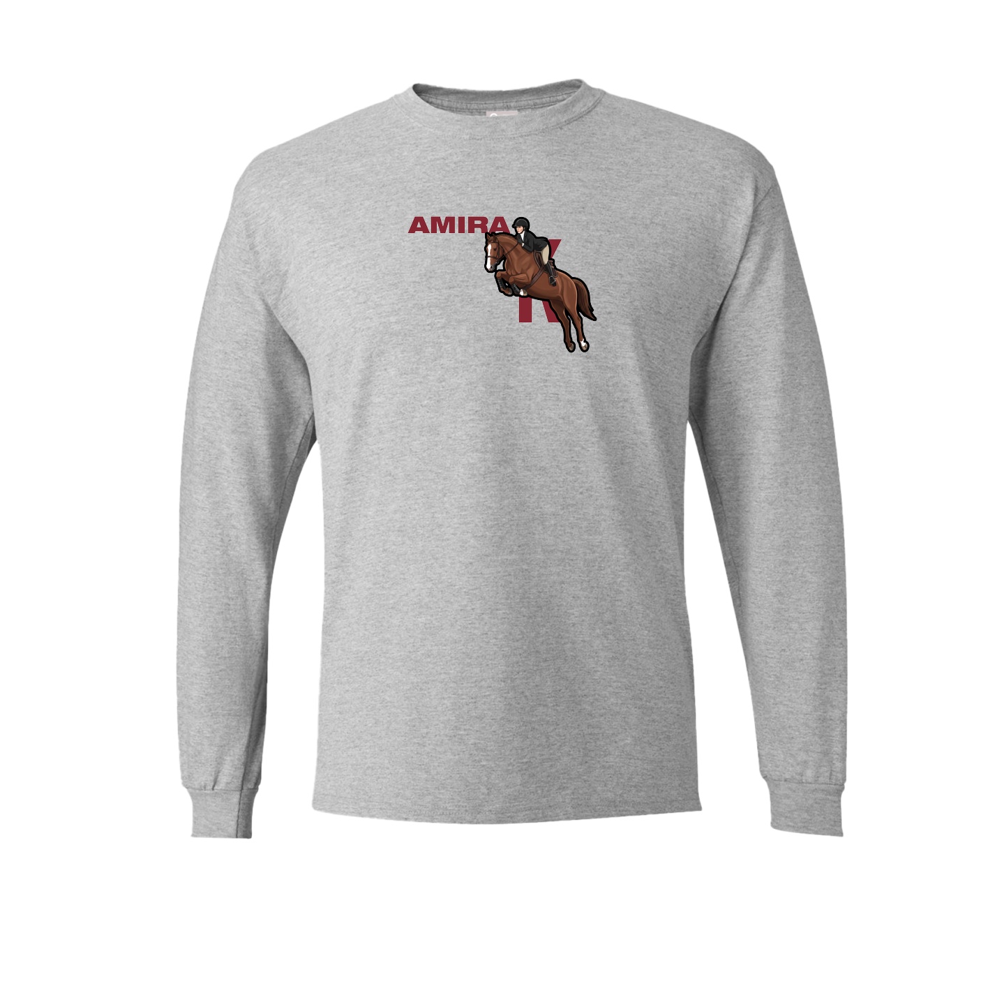 Long Sleeve Tee — Player Name in Grey