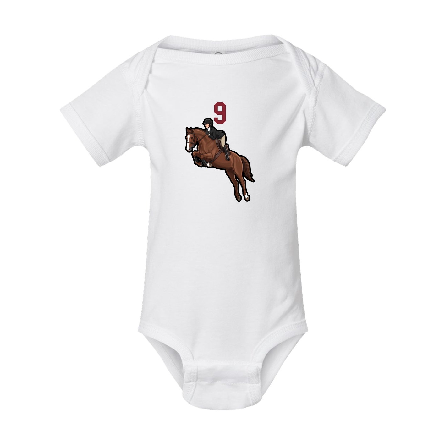 Baby Onesie — Number Top in White