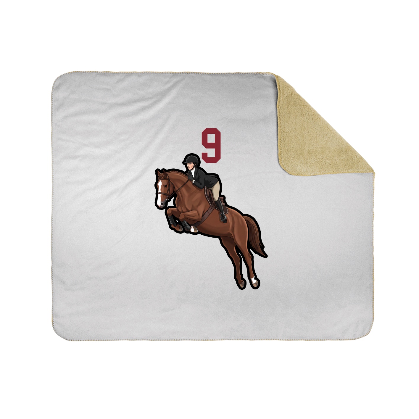Throw Blanket — Number Top in White