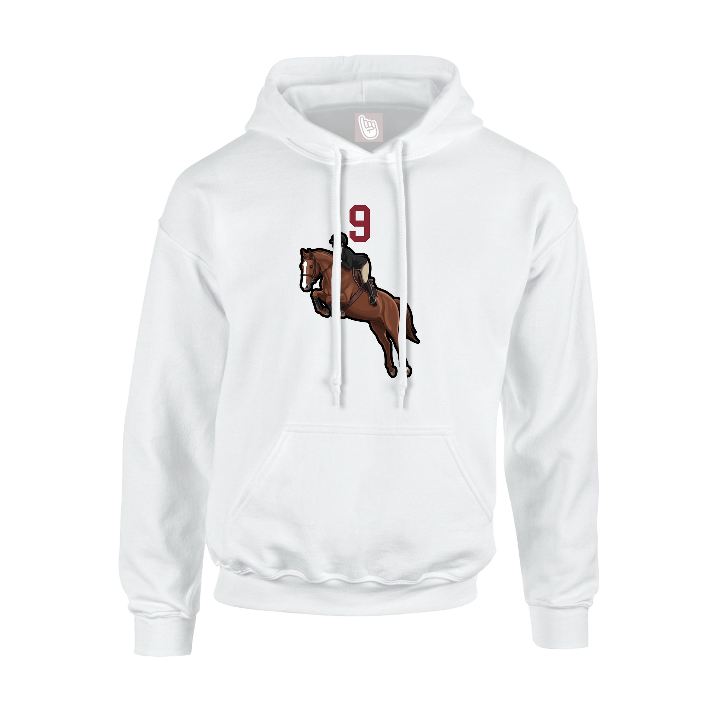 Hoodie — Number Top in White