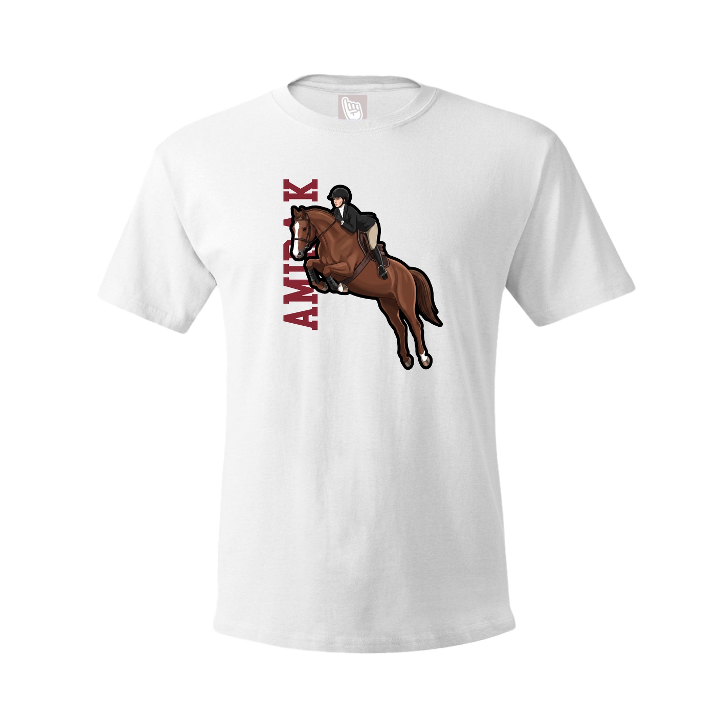 Tee — Name Vertical in White