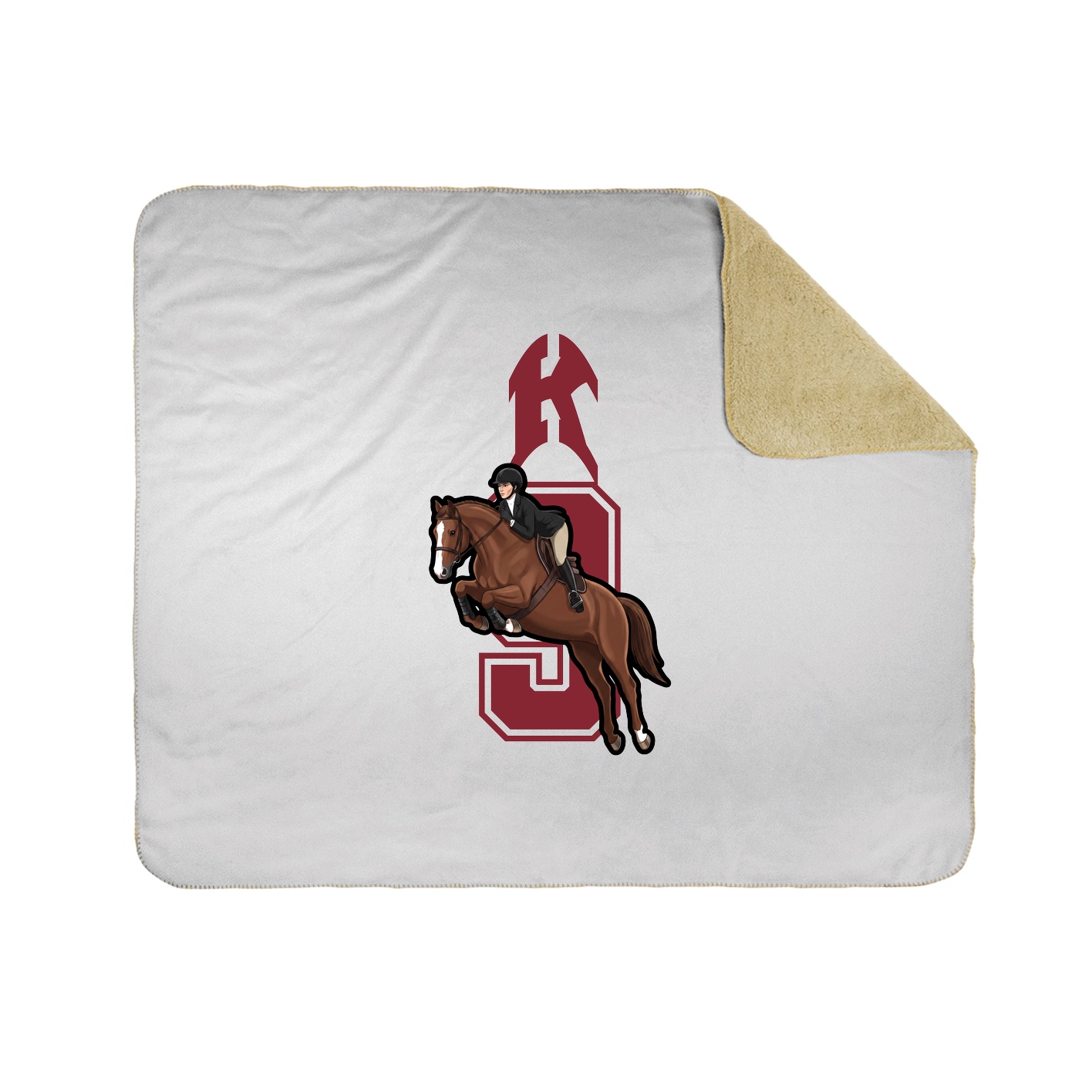 Throw Blanket — Number in White