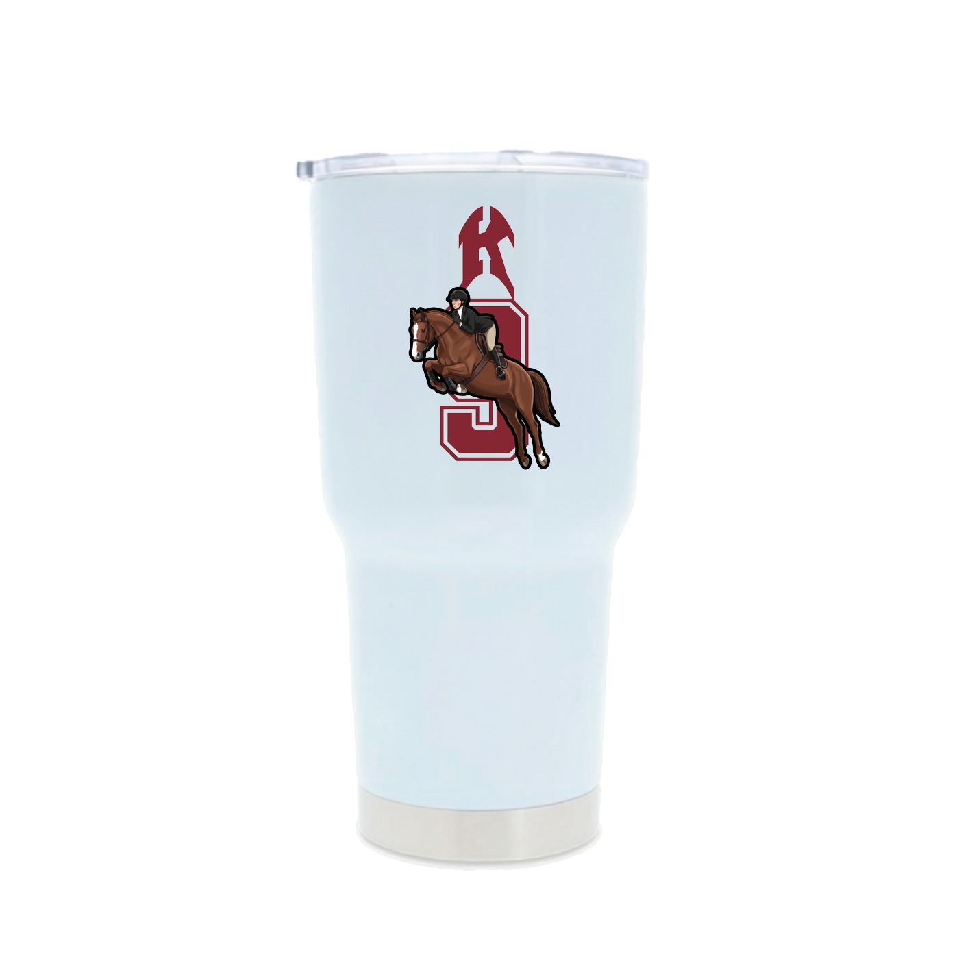 30oz Stainless Steel Tumbler — Number in White