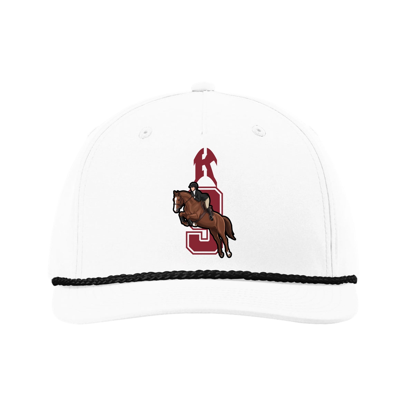 Five-Panel Classic Rope Cap — Number in White