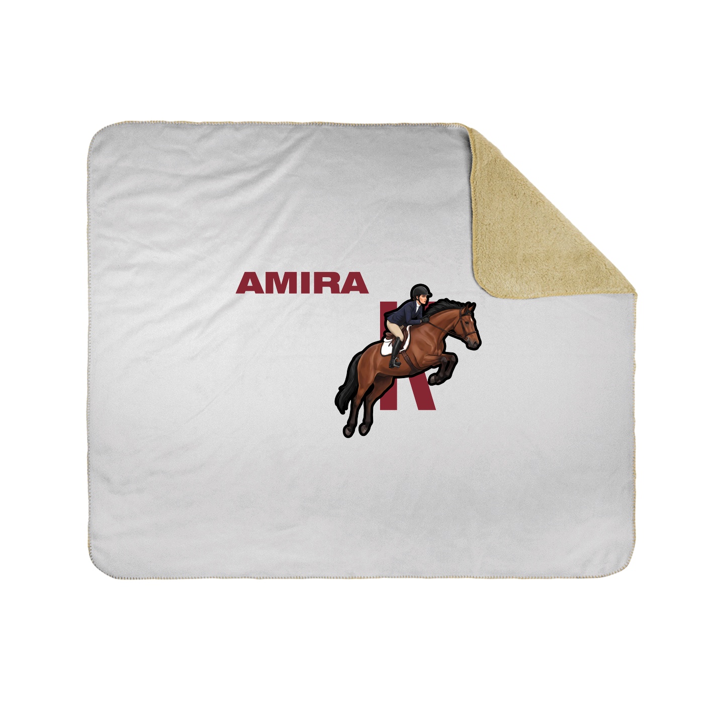 Throw Blanket — Player Name in White