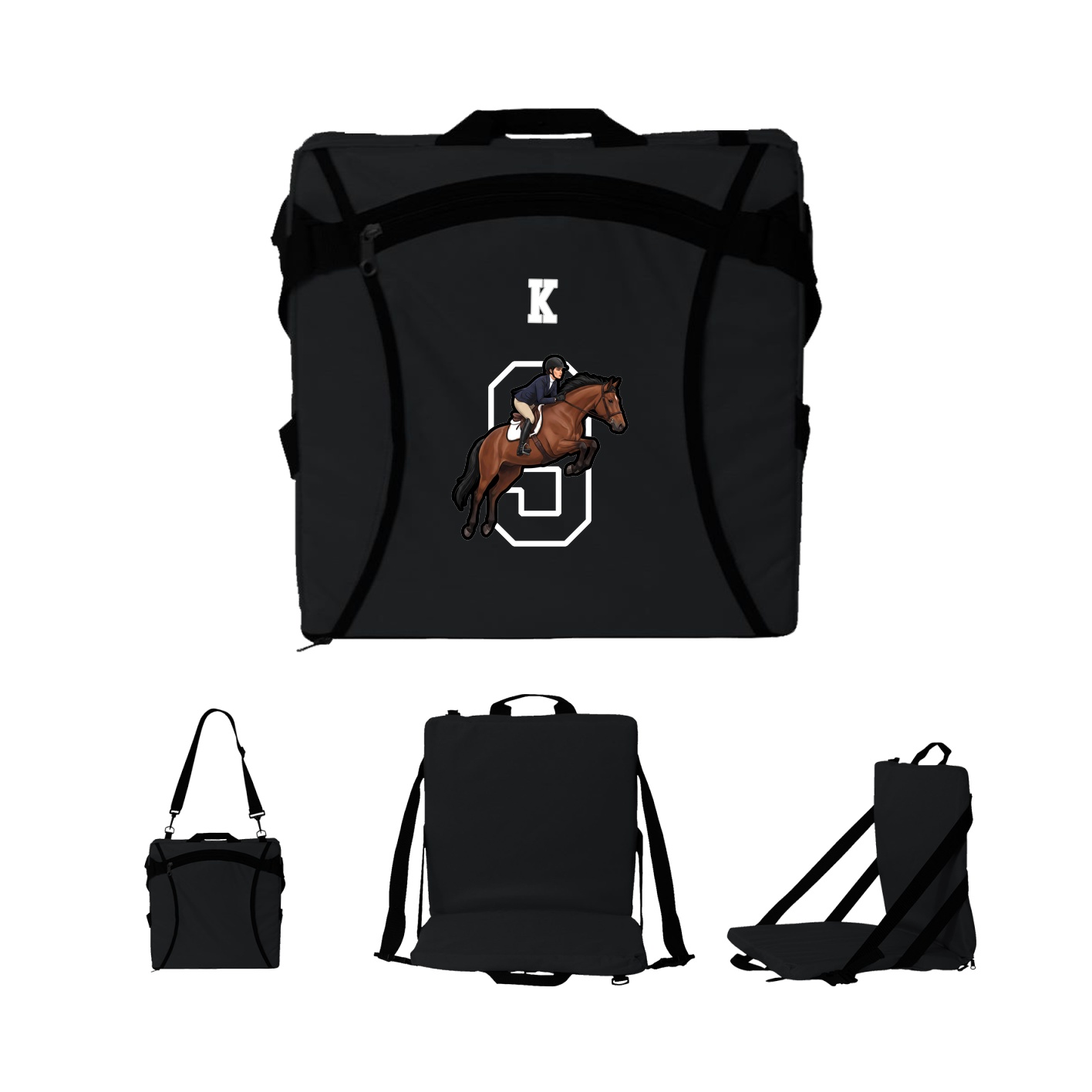 Folding Stadium Seat — Shirsey Arch in Black
