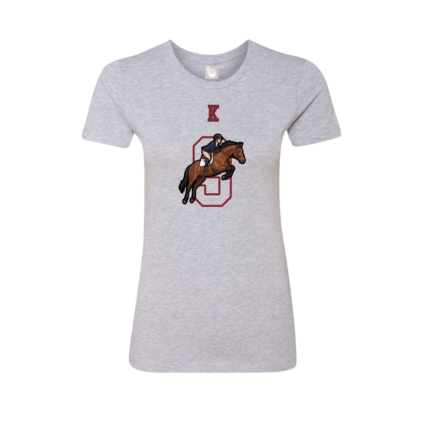 Fitted Women's Tee — Shirsey Arch in Grey