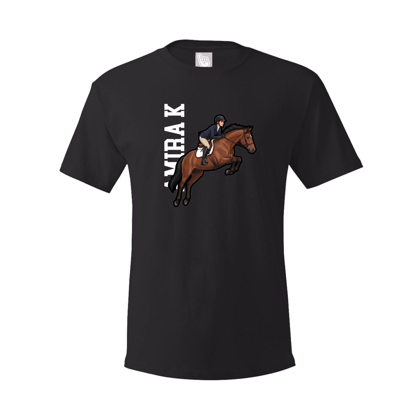 Youth Tee — Name Vertical in Black