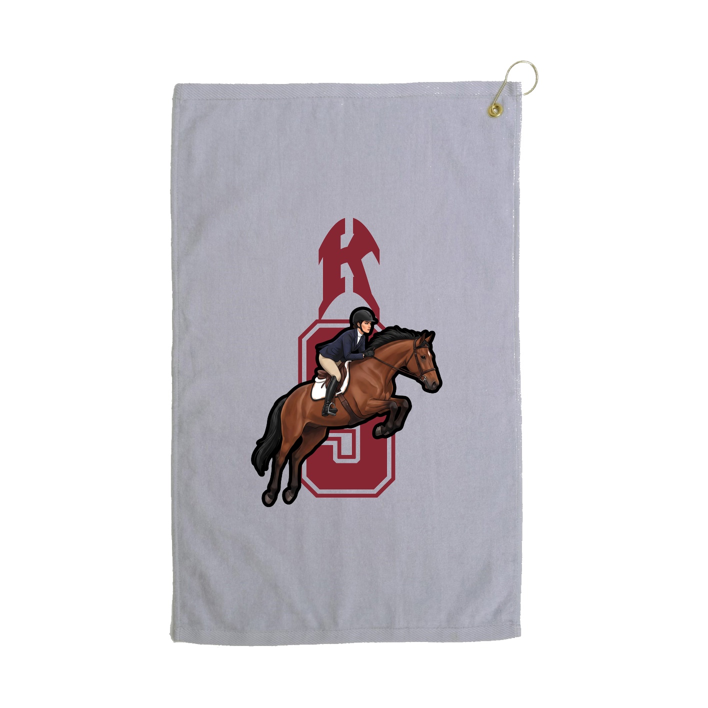 Golf Towel — Number in Grey