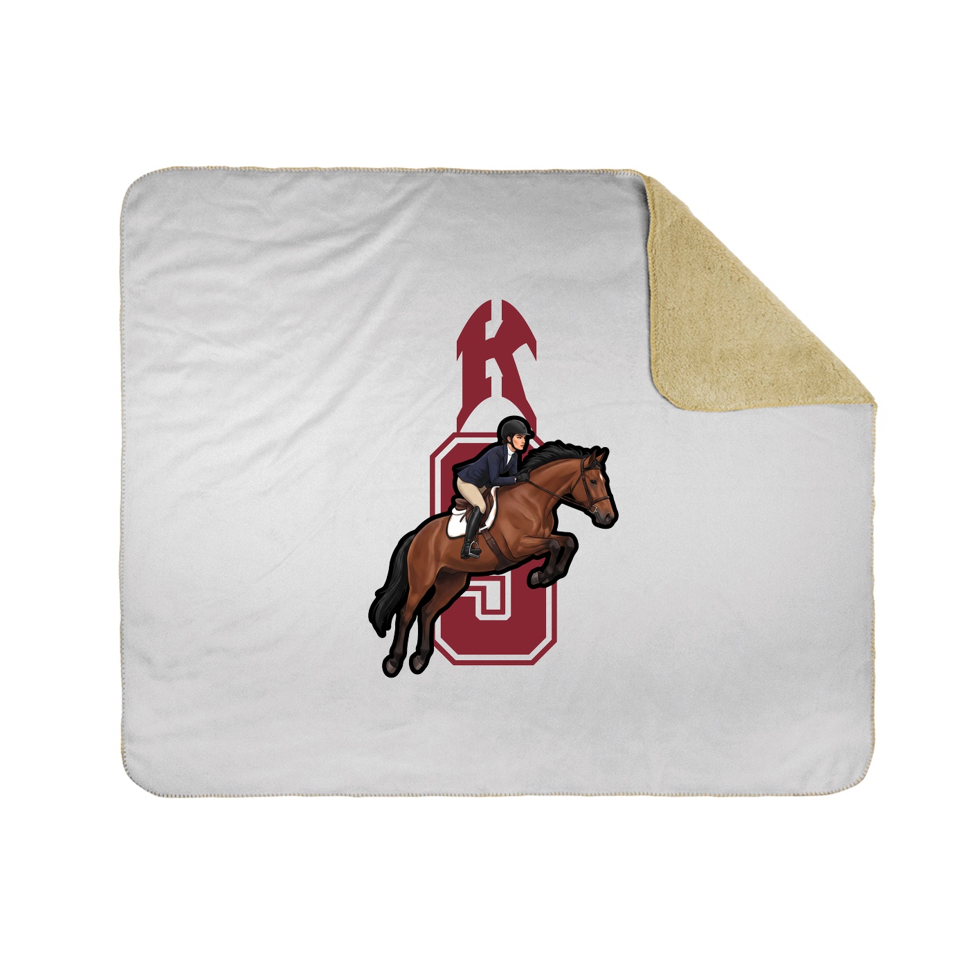 Throw Blanket — Number in White