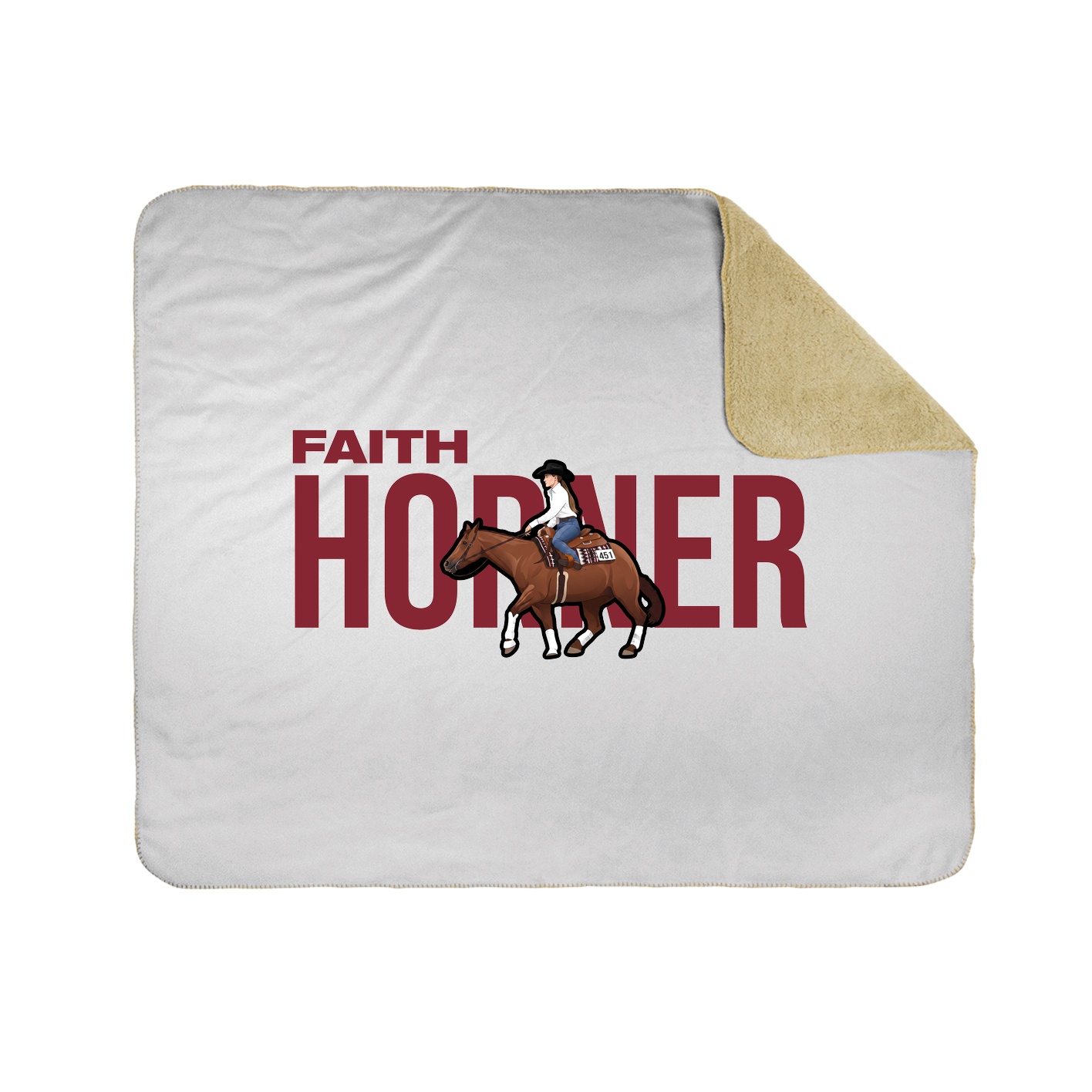 Throw Blanket — Player Name in White
