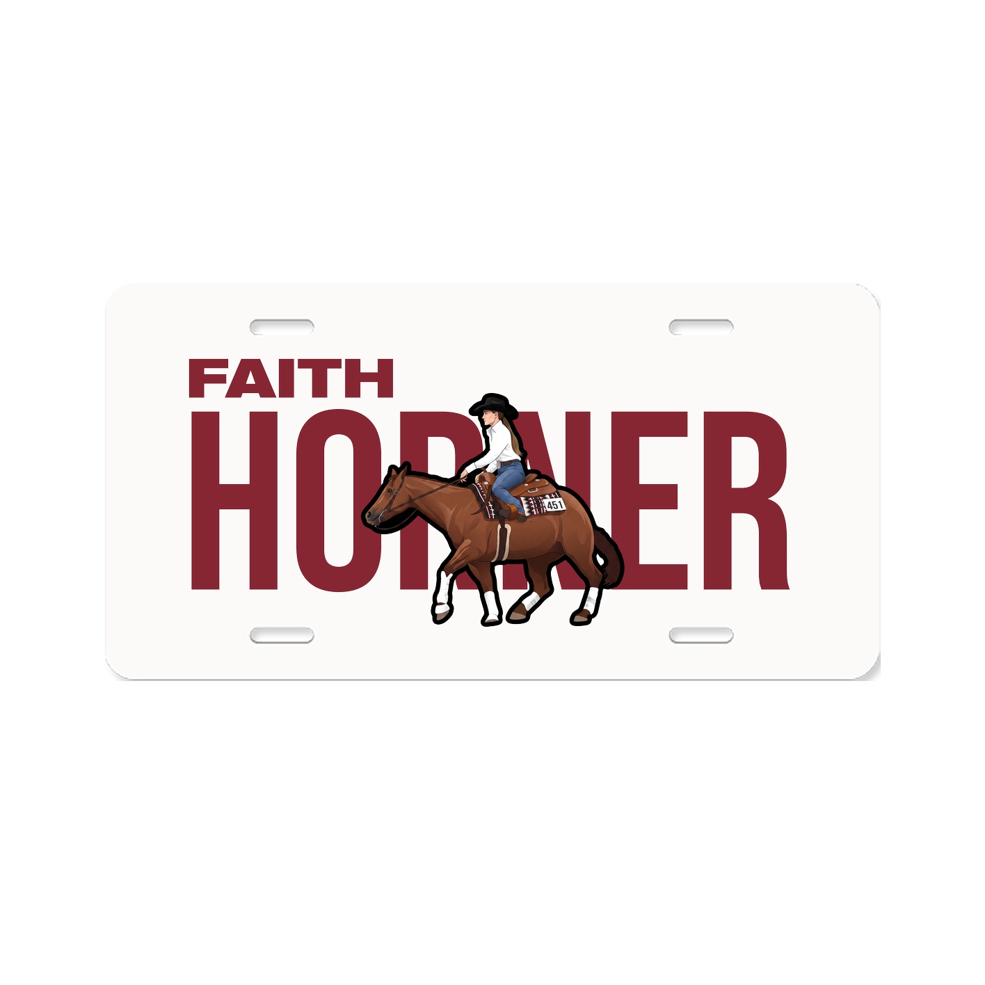License Plate — Player Name in Classic
