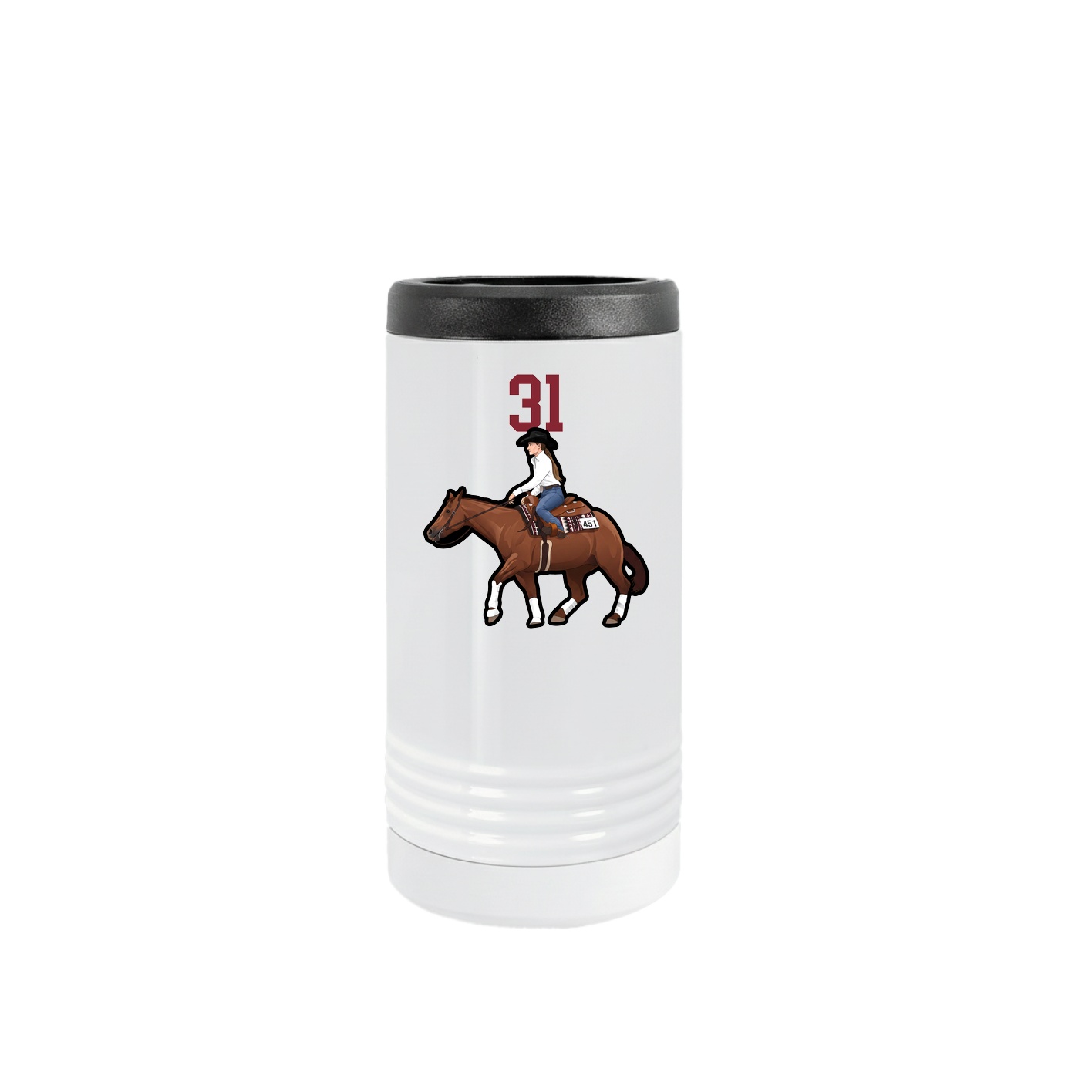 Slim Beverage Holder — Number Top in White