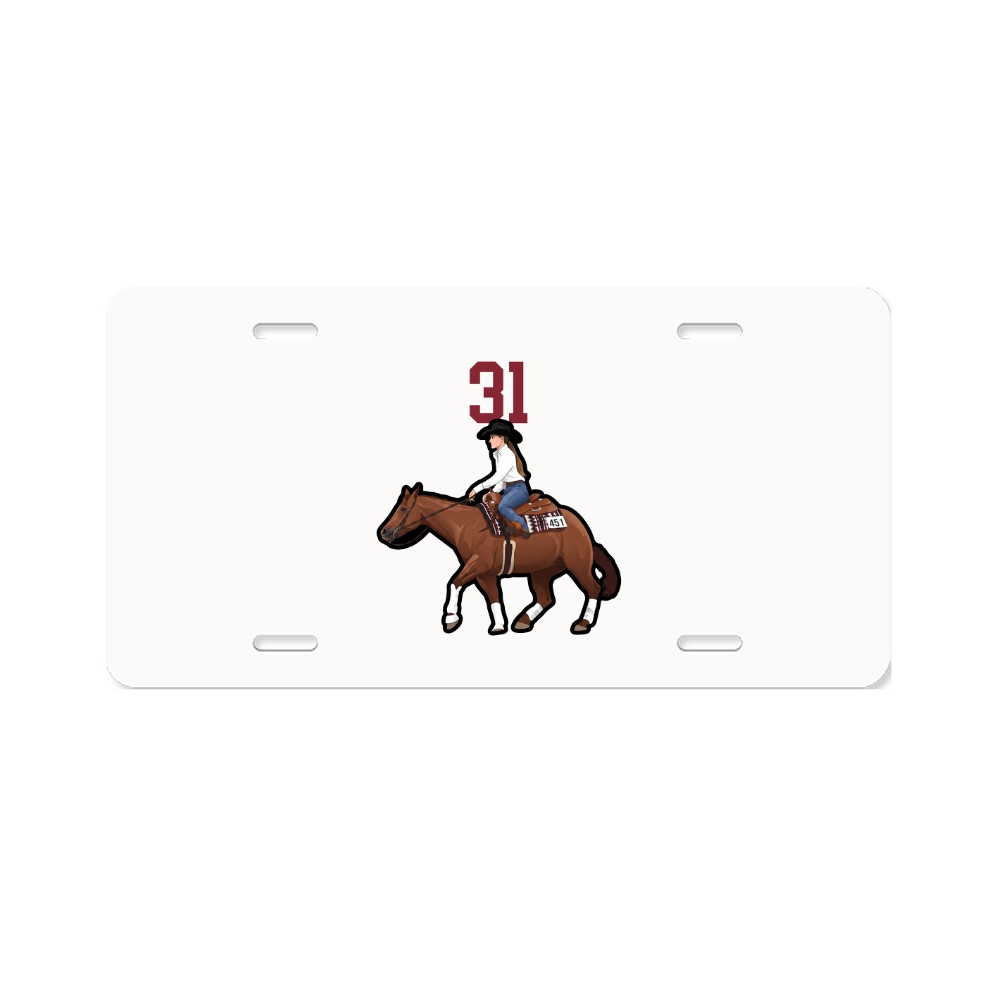 License Plate — Number Top in Classic