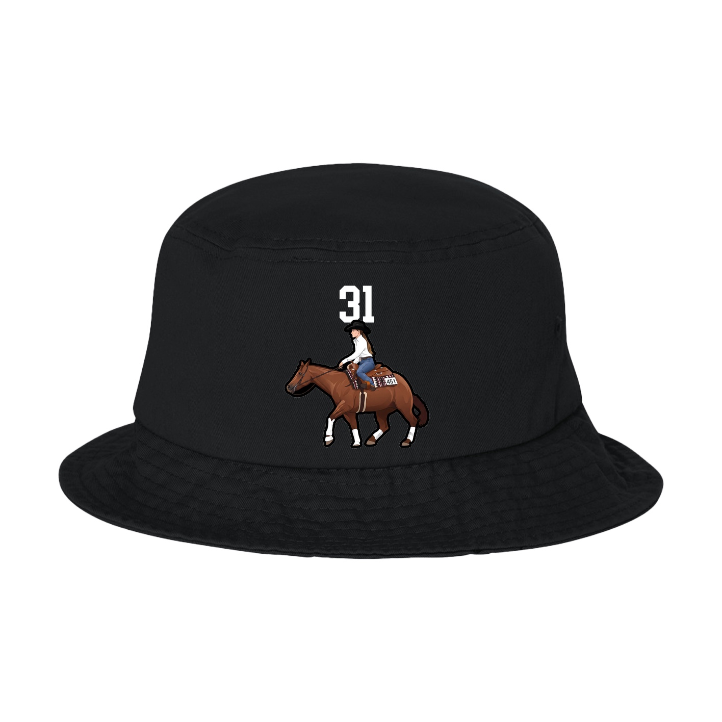Bucket Cap — Number Top in Black