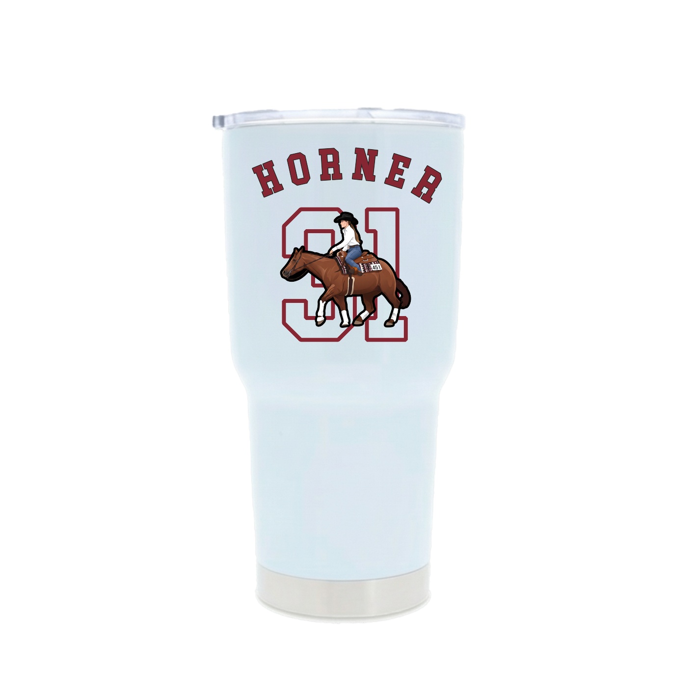 30oz Stainless Steel Tumbler — Shirsey Arch in White
