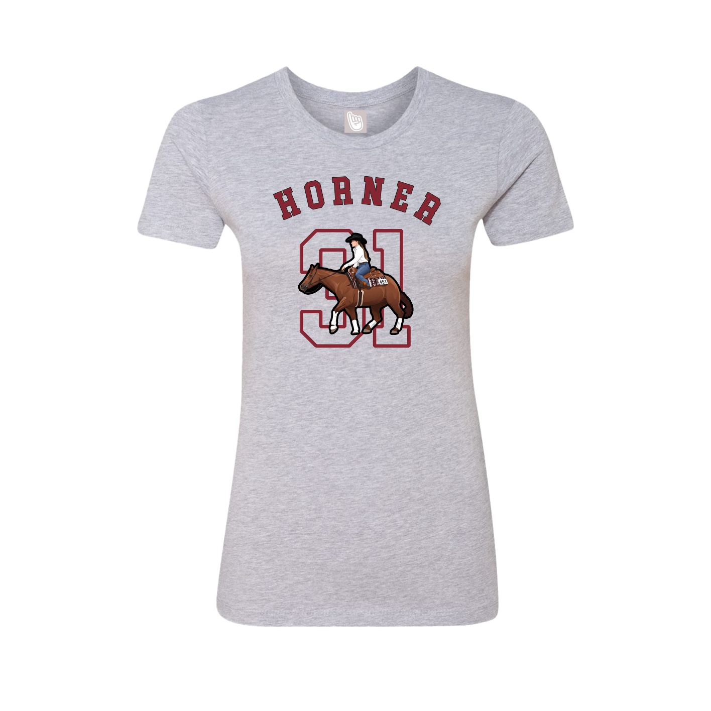 Fitted Women's Tee — Shirsey Arch in Grey
