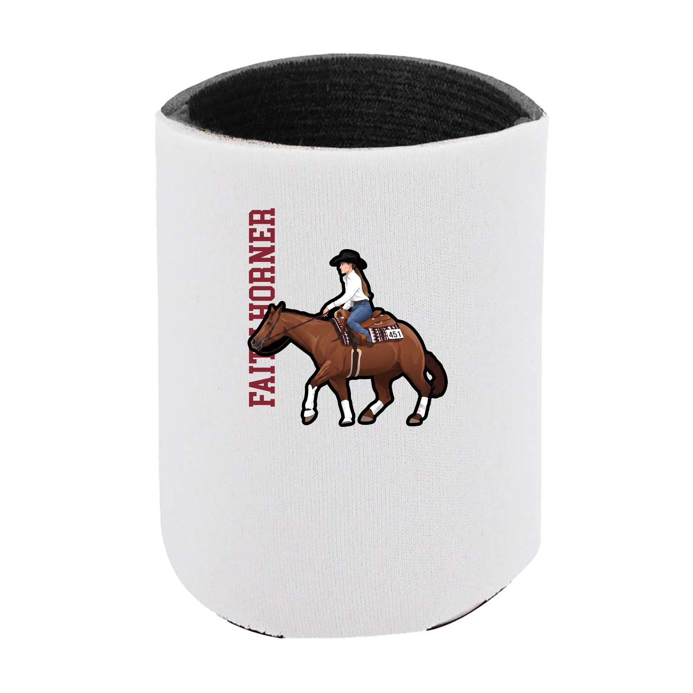 Can Holder — Name Vertical in White
