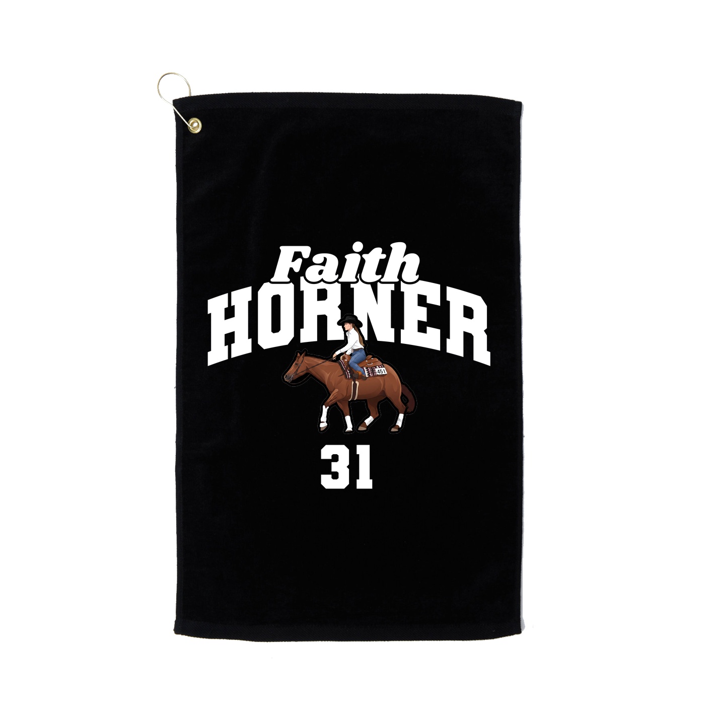 Golf Towel — Signature Arch in Black