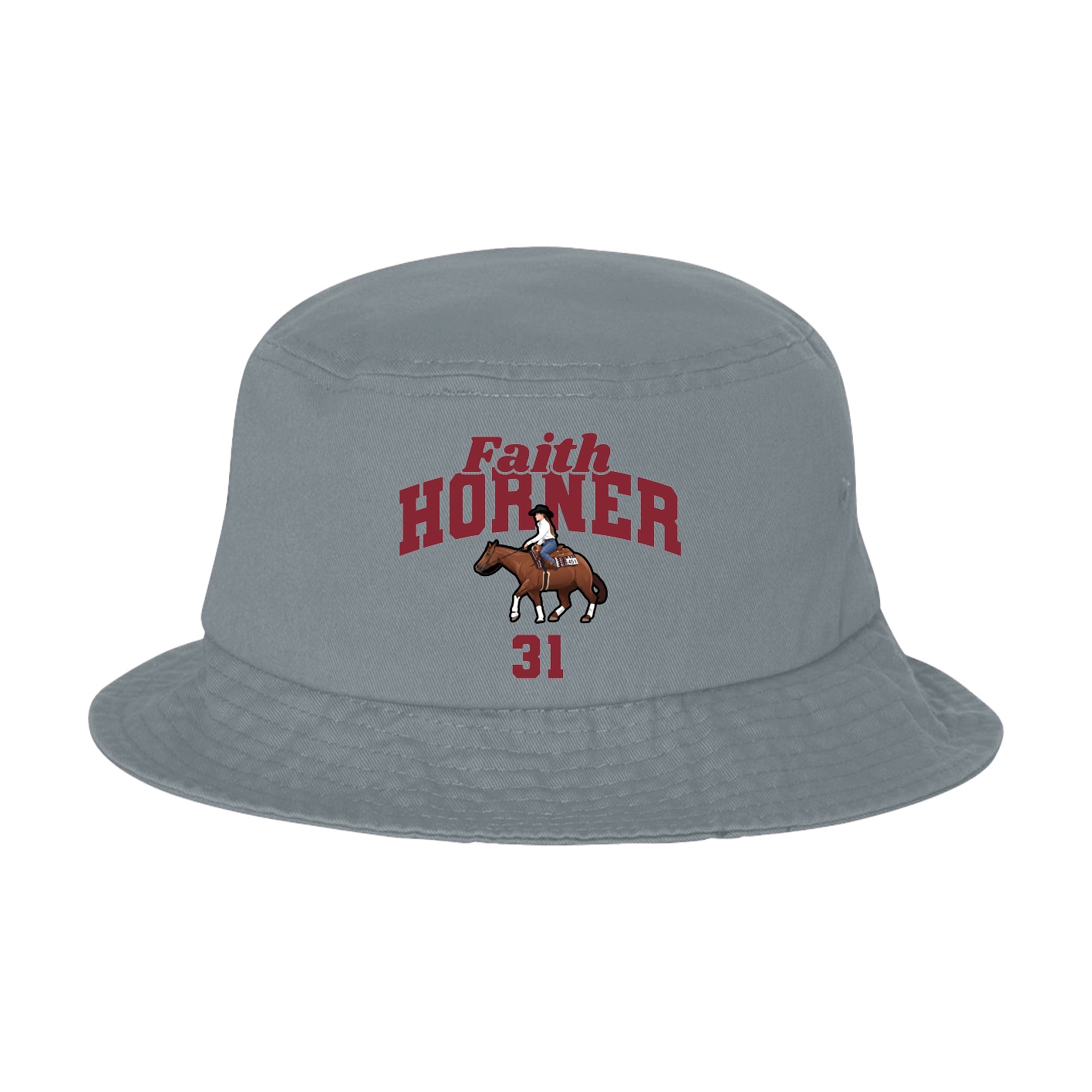Bucket Cap — Signature Arch in Grey