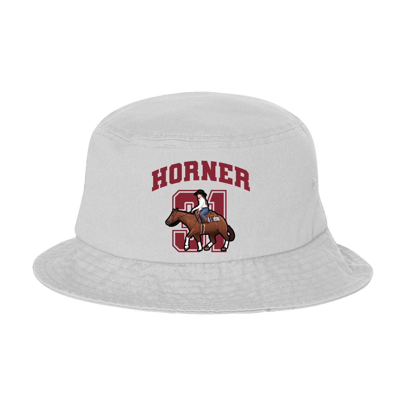 Bucket Cap — Number in White
