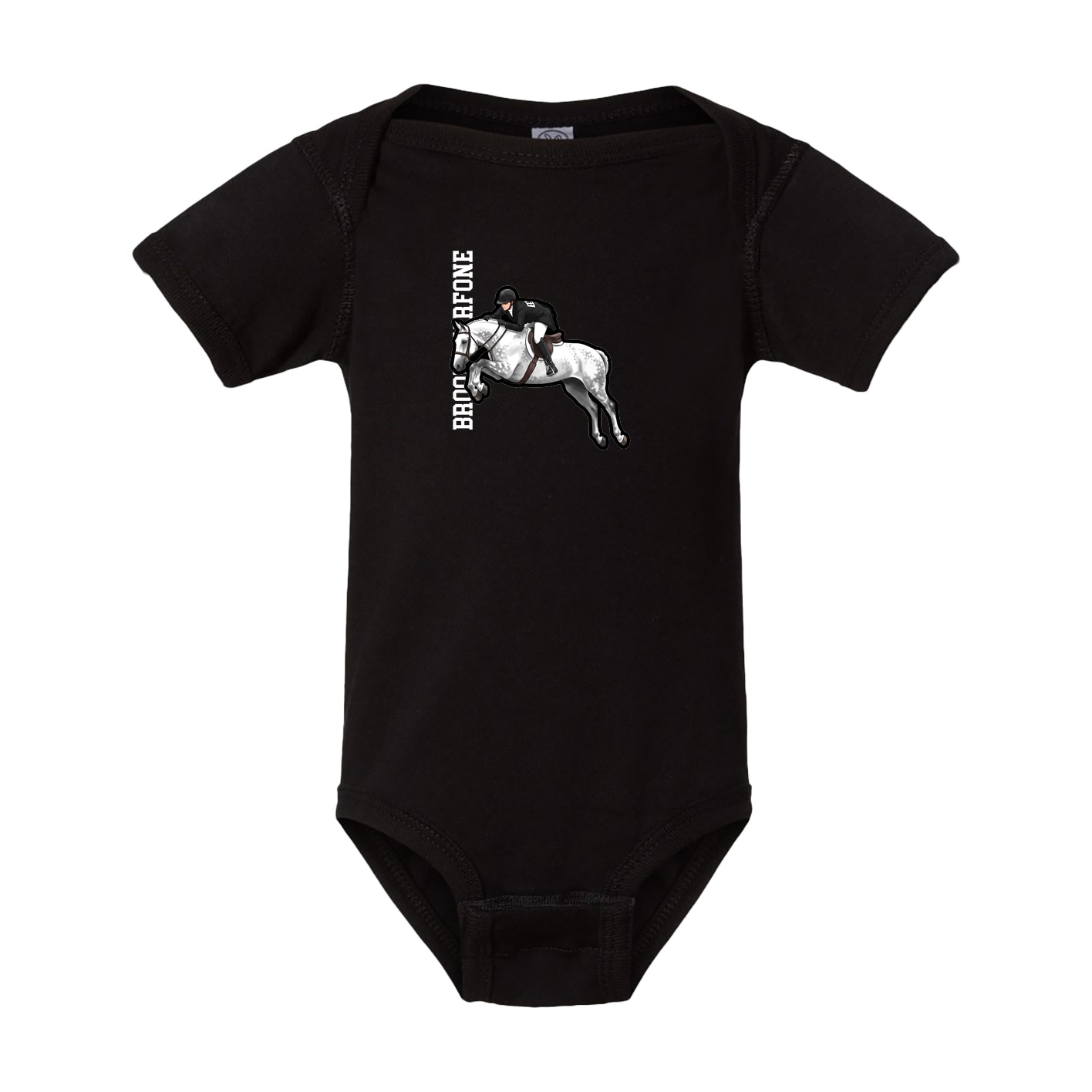 Baby Onesie — Name Vertical in Black