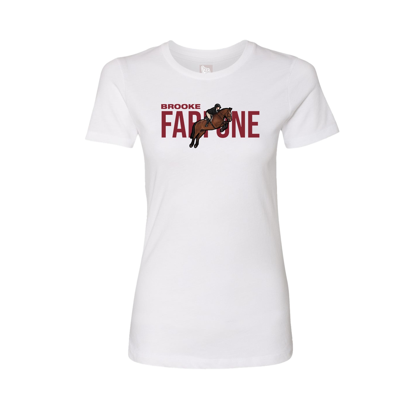 Fitted Women's Tee — Player Name in White