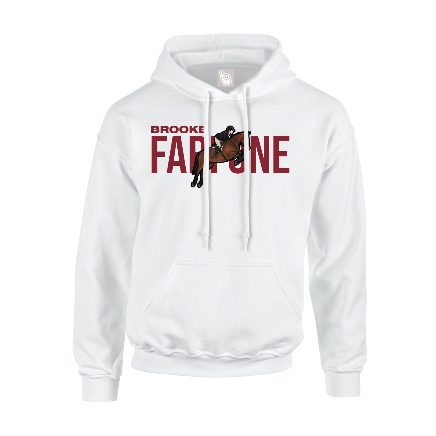 Youth Hoodie — Player Name in White