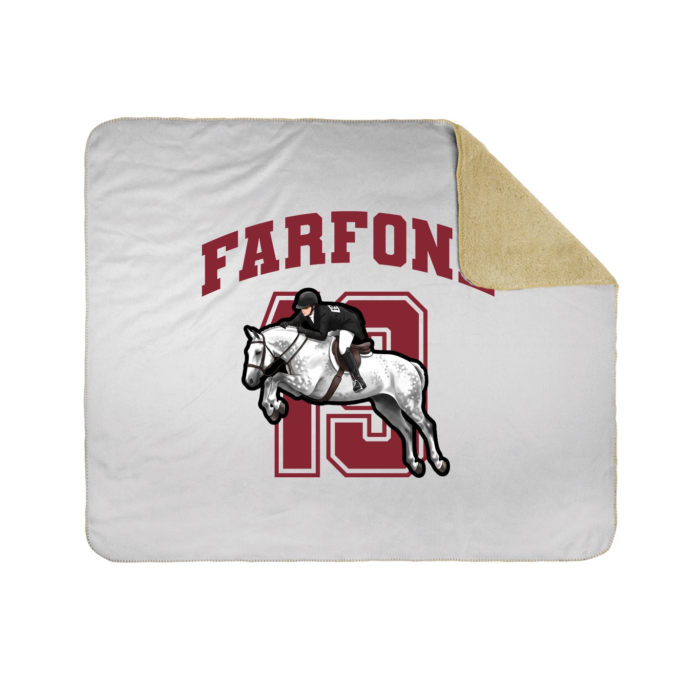 Throw Blanket — Number in White