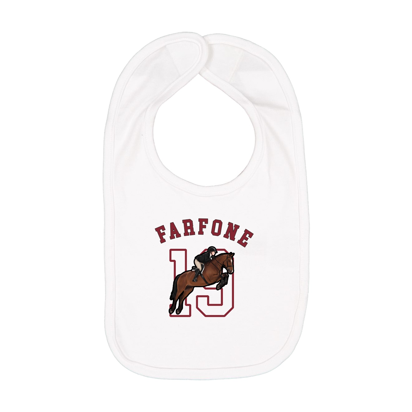 Infant Bib — Shirsey Arch in White