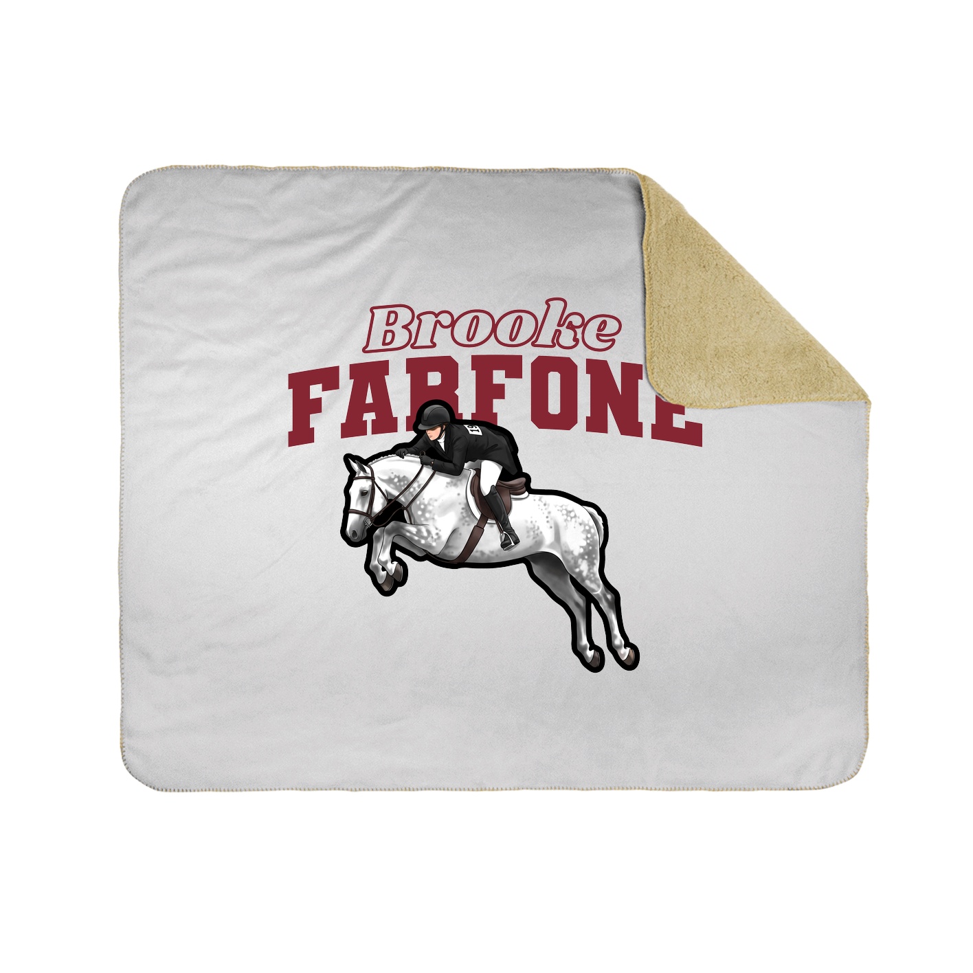 Throw Blanket — Name Arch in White