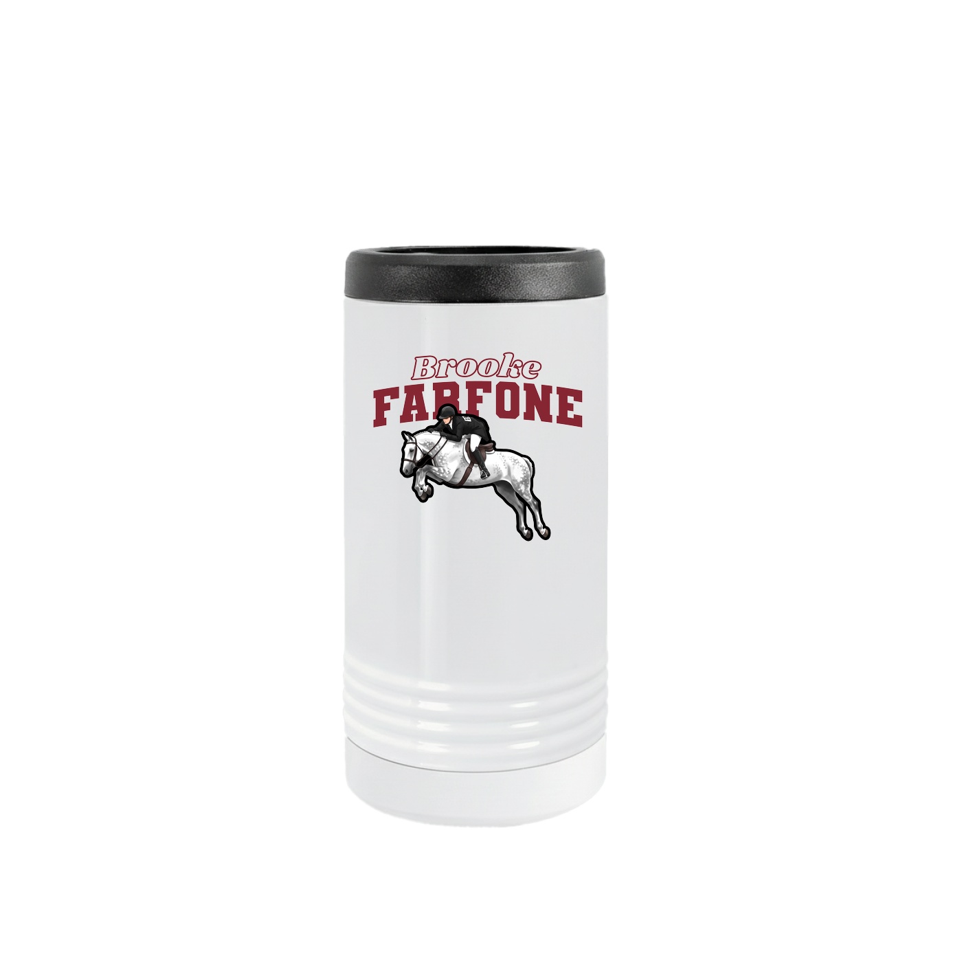 Slim Beverage Holder — Name Arch in White